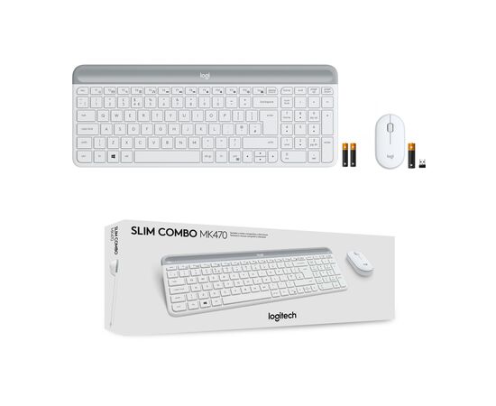 Комплект Logitech MK470 Slim Wireless UA Off-White (920-009205), изображение 10 Комплект Logitech MK470 Slim Wireless UA Off-White (920-009205), изображение 10