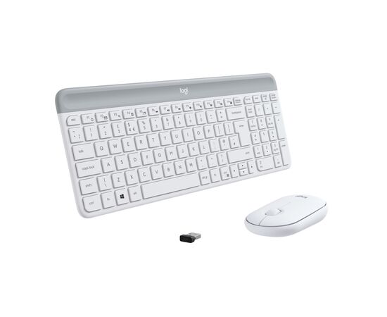 Комплект Logitech MK470 Slim Wireless UA Off-White (920-009205)