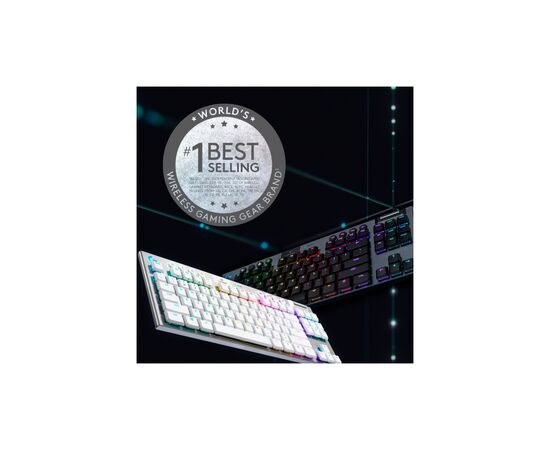 Клавіатура Logitech G915 TKL Tenkeyless Lightspeed RGB Tactile UA White (920-009503), зображення 3 Клавіатура Logitech G915 TKL Tenkeyless Lightspeed RGB Tactile UA White (920-009503), зображення 3