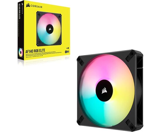 Кулер для корпуса Corsair AF140 RGB Elite (CO-9050155-WW), изображение 2 Кулер для корпуса Corsair AF140 RGB Elite (CO-9050155-WW), изображение 2