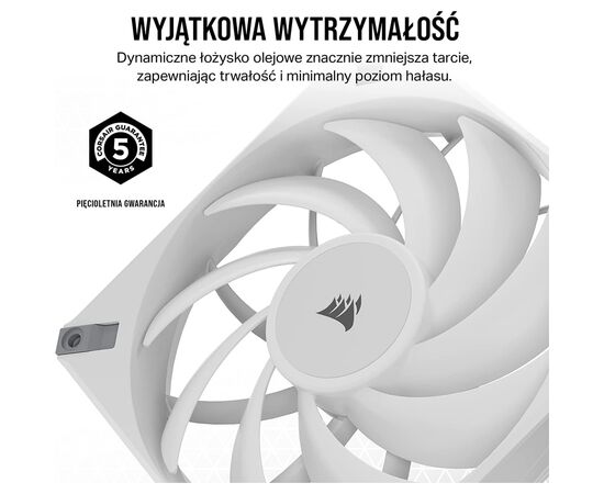 Кулер для корпуса Corsair AF140 RGB Elite White Dual Pack (CO-9050160-WW), изображение 3 Кулер для корпуса Corsair AF140 RGB Elite White Dual Pack (CO-9050160-WW), изображение 3