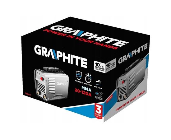 Зварювальний апарат Graphite IGBT, 230В, 200А (56H813), зображення 10 Зварювальний апарат Graphite IGBT, 230В, 200А (56H813), зображення 10