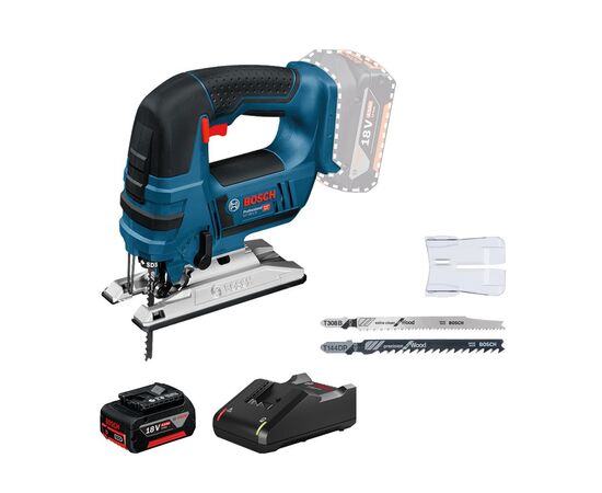 Електролобзик Bosch GST 18 V-LI B, акум., 18В, 4.0Ah (0.615.990.M43), зображення 2