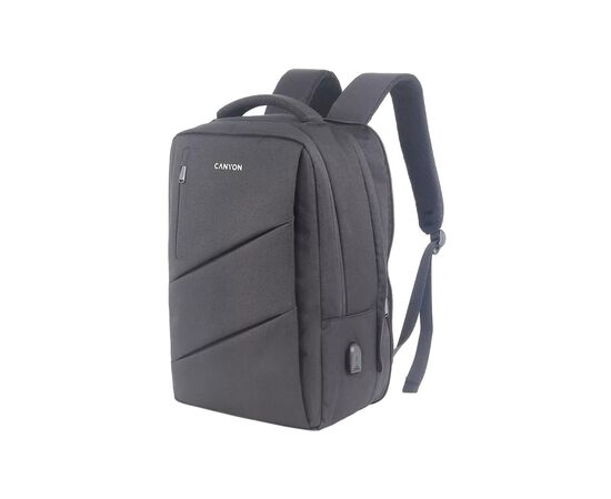 Рюкзак для ноутбука Canyon 15.6" BPE-5 Urban, USB, 12-18L, Grey (CNS-BPE5GY1), изображение 3 Рюкзак для ноутбука Canyon 15.6" BPE-5 Urban, USB, 12-18L, Grey (CNS-BPE5GY1), изображение 3