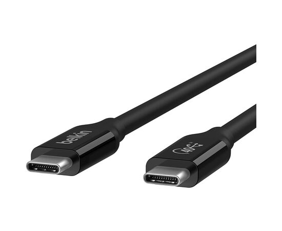 Дата кабель USB4 USB-C to USB-C 0.8m 40Gbps 100W Black Belkin (INZ001BT0.8MBK), изображение 5 Дата кабель USB4 USB-C to USB-C 0.8m 40Gbps 100W Black Belkin (INZ001BT0.8MBK), изображение 5