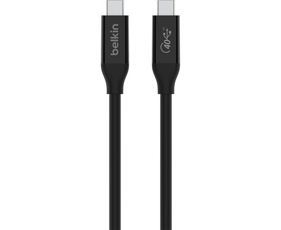 Дата кабель USB4 USB-C to USB-C 0.8m 40Gbps 100W Black Belkin (INZ001BT0.8MBK)