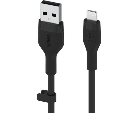Дата кабель USB 2.0 AM to Lightning 3.0m black Belkin (CAA008BT3MBK), изображение 3 Дата кабель USB 2.0 AM to Lightning 3.0m black Belkin (CAA008BT3MBK), изображение 3