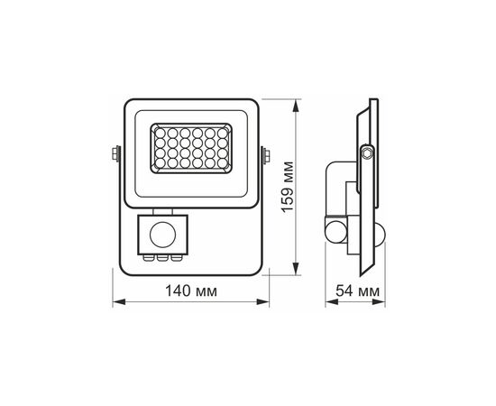 Прожектор Videx LED F2e 20W 5000K (VL-F2e205W-S), изображение 6 Прожектор Videx LED F2e 20W 5000K (VL-F2e205W-S), изображение 6