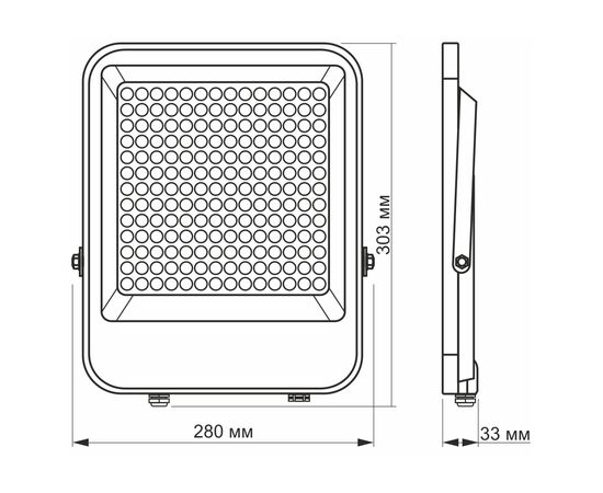 Прожектор Videx LED PREMIUM F2 150W 5000K (VL-F2-1505G), изображение 4 Прожектор Videx LED PREMIUM F2 150W 5000K (VL-F2-1505G), изображение 4