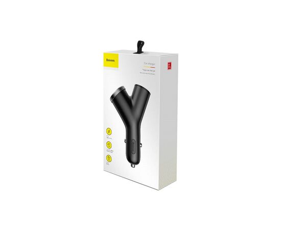 Зарядное устройство Baseus Y type dual USB-A Black (CCALL-YX01), изображение 3 Зарядное устройство Baseus Y type dual USB-A Black (CCALL-YX01), изображение 3