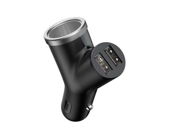 Зарядное устройство Baseus Y type dual USB-A Black (CCALL-YX01)