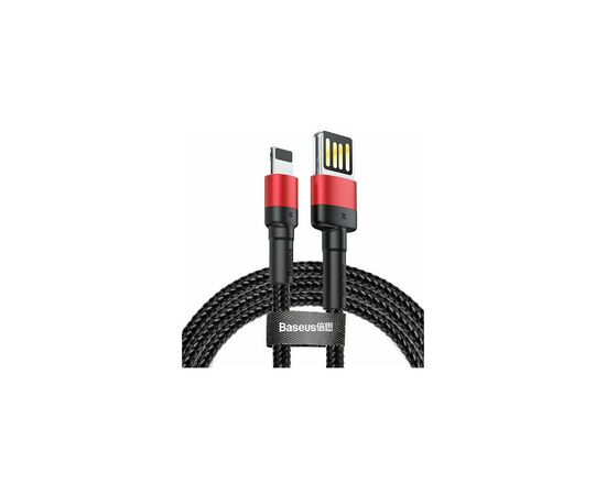 Дата кабель USB 2.0 AM to Lightning 1.0m Cafule Special Edition 2.4A Black-Red Baseus (CALKLF-G91)
