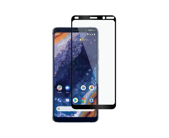 Стекло защитное PowerPlant Full screen Nokia 9 PureView, Black (GL606993)