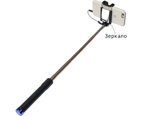 Монопод для селфи Grand-X Mirror 360 + зеркало U-крепление Blue (MI3UBE), изображение 6 Монопод для селфи Grand-X Mirror 360 + зеркало U-крепление Blue (MI3UBE), изображение 6