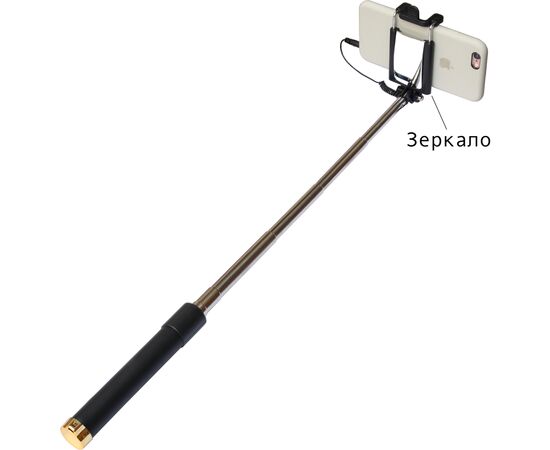 Монопод для селфи Grand-X Mirror 360 + зеркало U-крепление Gold (MI3UG), изображение 6 Монопод для селфи Grand-X Mirror 360 + зеркало U-крепление Gold (MI3UG), изображение 6