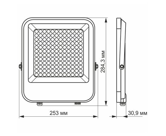 Прожектор Videx LED PREMIUM VIDEX F2 100W 5000K (VL-F2-1005G), изображение 2 Прожектор Videx LED PREMIUM VIDEX F2 100W 5000K (VL-F2-1005G), изображение 2