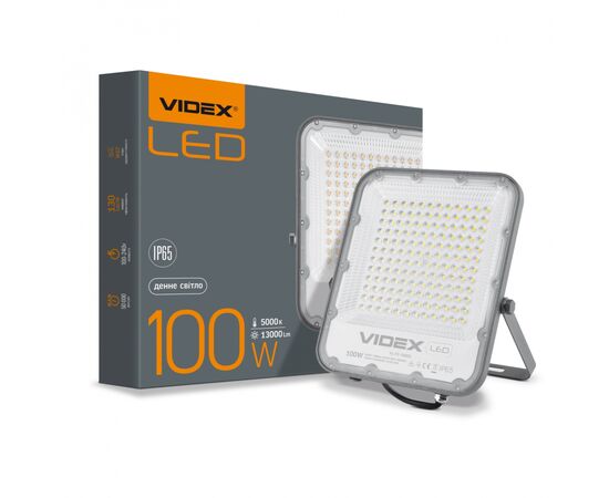 Прожектор Videx LED PREMIUM VIDEX F2 100W 5000K (VL-F2-1005G), изображение 3 Прожектор Videx LED PREMIUM VIDEX F2 100W 5000K (VL-F2-1005G), изображение 3