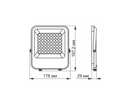 Прожектор Videx LED PREMIUM VIDEX F2 30W 5000K (VL-F2-305G), изображение 2 Прожектор Videx LED PREMIUM VIDEX F2 30W 5000K (VL-F2-305G), изображение 2