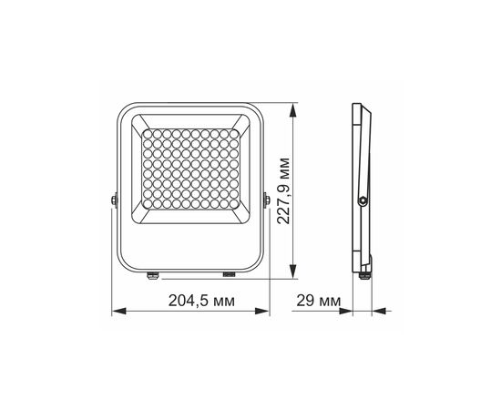 Прожектор Videx LED PREMIUM VIDEX F2 50W 5000K (VL-F2-505G), изображение 2 Прожектор Videx LED PREMIUM VIDEX F2 50W 5000K (VL-F2-505G), изображение 2