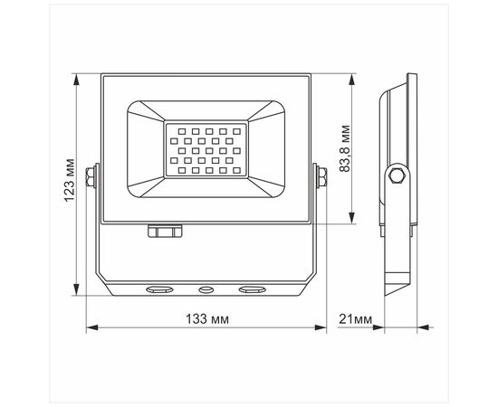 Прожектор Videx LED TITANUM TLF206 20W 6000K (TLF206), изображение 2 Прожектор Videx LED TITANUM TLF206 20W 6000K (TLF206), изображение 2