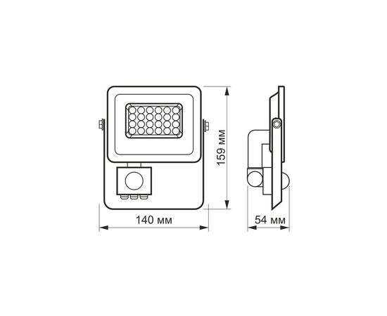 Прожектор Videx LED F2e 10W 900Lm 5000K 220V (VLE-F2e-105W-S), изображение 5 Прожектор Videx LED F2e 10W 900Lm 5000K 220V (VLE-F2e-105W-S), изображение 5
