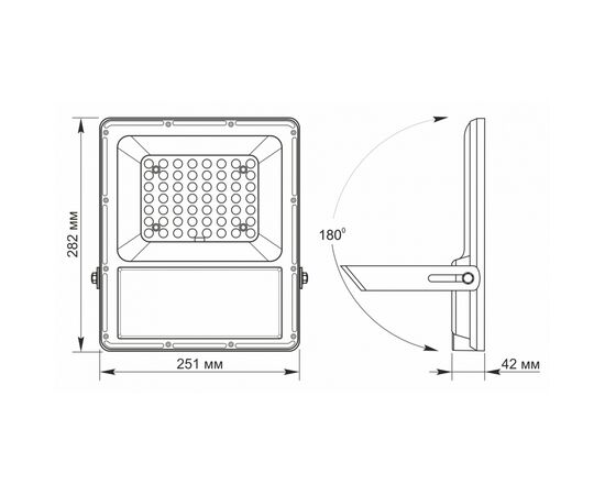 Прожектор Videx LED 30W 5000K (VL-FSO-1005), изображение 4 Прожектор Videx LED 30W 5000K (VL-FSO-1005), изображение 4