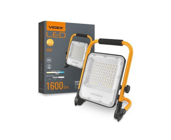 Прожектор Videx LED акумуляторний PREMIUM VIDEX F2A 50W 5000K (VL-F2A-505), изображение 7 Прожектор Videx LED акумуляторний PREMIUM VIDEX F2A 50W 5000K (VL-F2A-505), изображение 7