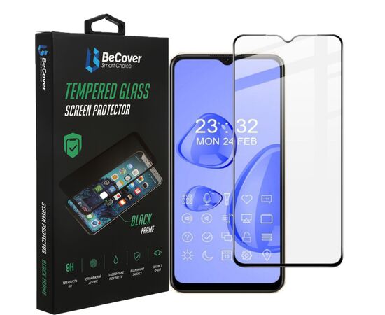 Стекло защитное BeCover Oppo A57s Black (708550)
