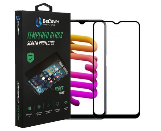 Стекло защитное BeCover Realme C30/C30s/C33 Black (708568)