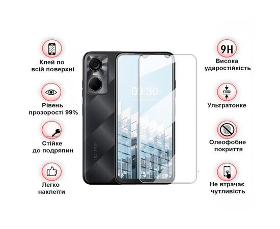 Стекло защитное BeCover Tecno Pop 6 Pro (BE8) 3D Crystal Clear Glass (708555), изображение 4 Стекло защитное BeCover Tecno Pop 6 Pro (BE8) 3D Crystal Clear Glass (708555), изображение 4