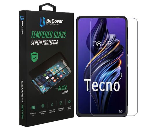 Стекло защитное BeCover Tecno POVA Neo 2 (LG6n) 3D Crystal Clear Glass (708551)