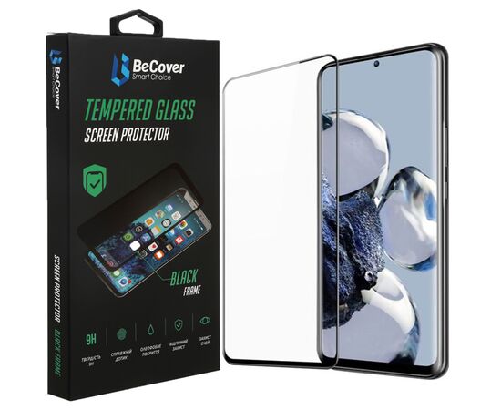Стекло защитное BeCover Xiaomi 12T / 12T Pro Black (708558)