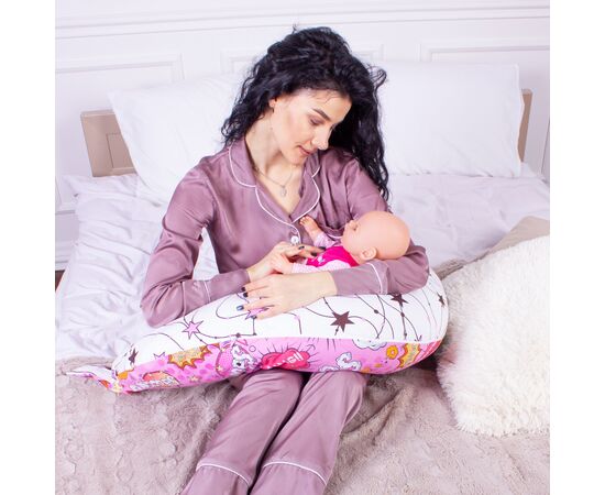 Подушка MirSon для вагітних та годування №8324 Print Line 17-0512 Bombs pink Бязь 30х170х20 см (2200006200499), зображення 7 Подушка MirSon для вагітних та годування №8324 Print Line 17-0512 Bombs pink Бязь 30х170х20 см (2200006200499), зображення 7