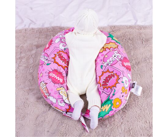 Подушка MirSon для вагітних та годування №8324 Print Line 17-0512 Bombs pink Бязь 30х170х20 см (2200006200499), зображення 8 Подушка MirSon для вагітних та годування №8324 Print Line 17-0512 Bombs pink Бязь 30х170х20 см (2200006200499), зображення 8