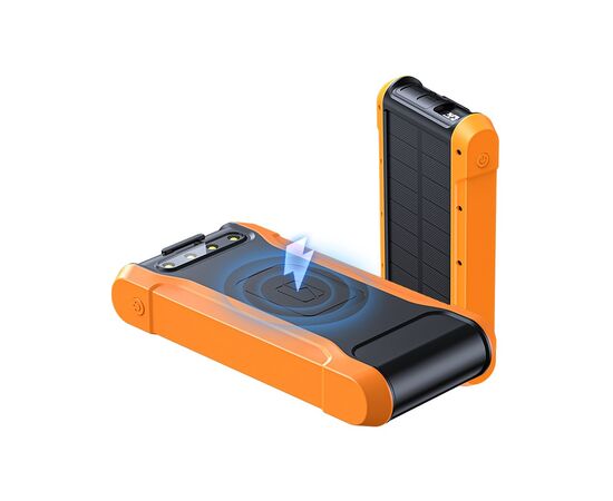 Батарея універсальна PowerPlant 20000mAh, PD/18W, QC3.0, USB-C, USB-A*2, Wireless, Solar panel (PB930487)