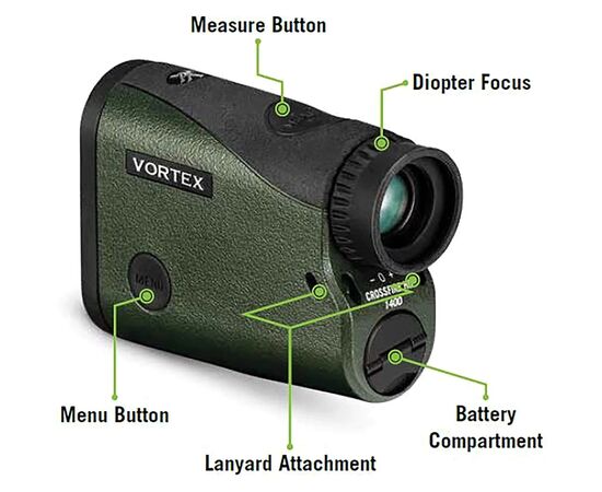 Лазерный дальномер Vortex Crossfire HD 1280м 5х21мм (LRF-CF1400), изображение 10 Лазерный дальномер Vortex Crossfire HD 1280м 5х21мм (LRF-CF1400), изображение 10