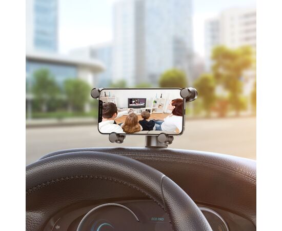 Универсальный автодержатель Baseus Horizontal Screen Gravity Vehicle-mounted Holder Black (SUYL-HP01), изображение 6 Универсальный автодержатель Baseus Horizontal Screen Gravity Vehicle-mounted Holder Black (SUYL-HP01), изображение 6