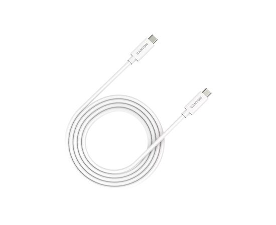Дата кабель USB-C to USB-C 2.0m UC-42 5A 240W(ERP) E-MARK, white Canyon (CNS-USBC42W)