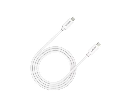 Дата кабель USB-C to USB-C 1.0m UC-44 5A 240W(ERP) E-MARK, white Canyon (CNS-USBC44W)