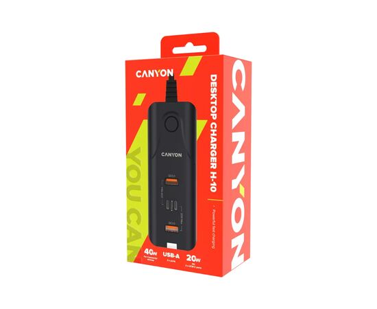 Зарядное устройство Canyon H-10 Wall charger (CNE-CHA10B), изображение 2 Зарядное устройство Canyon H-10 Wall charger (CNE-CHA10B), изображение 2