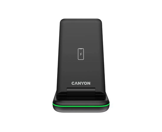 Зарядное устройство Canyon WS- 304 Foldable 3in1 Wireless charger (CNS-WCS304B), изображение 2 Зарядное устройство Canyon WS- 304 Foldable 3in1 Wireless charger (CNS-WCS304B), изображение 2