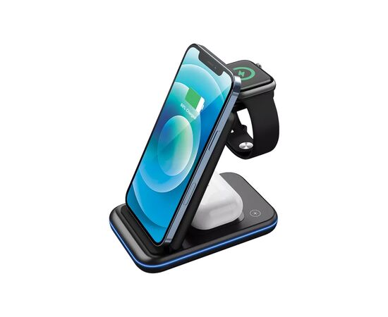 Зарядное устройство Canyon WS- 304 Foldable 3in1 Wireless charger (CNS-WCS304B), изображение 5 Зарядное устройство Canyon WS- 304 Foldable 3in1 Wireless charger (CNS-WCS304B), изображение 5