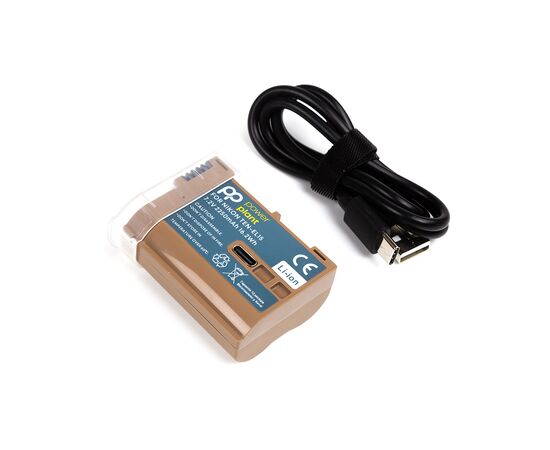 Аккумулятор к фото/видео PowerPlant Nikon TEN-EL15 2250mAh, with cable Type-C (CB970902)