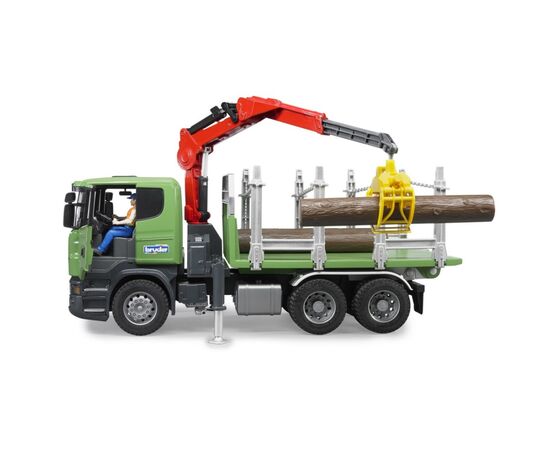 Спецтехника Bruder лесовоз Scania с краном и брёвнами 1:16 (03524), изображение 5 Спецтехника Bruder лесовоз Scania с краном и брёвнами 1:16 (03524), изображение 5