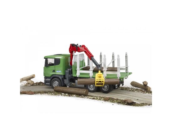Спецтехника Bruder лесовоз Scania с краном и брёвнами 1:16 (03524), изображение 8 Спецтехника Bruder лесовоз Scania с краном и брёвнами 1:16 (03524), изображение 8