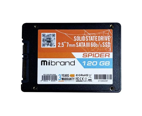 Накопитель SSD 2.5" 120GB Mibrand (MI2.5SSD/SP120GBST), изображение 2 Накопитель SSD 2.5" 120GB Mibrand (MI2.5SSD/SP120GBST), изображение 2