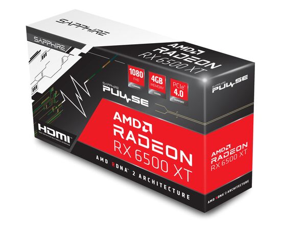 Видеокарта Sapphire Radeon RX 6500 XT 4Gb PULSE DUAL (11314-01-20G), изображение 6 Видеокарта Sapphire Radeon RX 6500 XT 4Gb PULSE DUAL (11314-01-20G), изображение 6