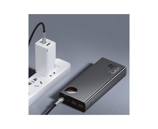 Батарея универсальная Baseus Adaman Metal 20000mAh, PD/65W, QC/3.0, +cable USB to Type-C (PPIMDA-D01), изображение 5 Батарея универсальная Baseus Adaman Metal 20000mAh, PD/65W, QC/3.0, +cable USB to Type-C (PPIMDA-D01), изображение 5