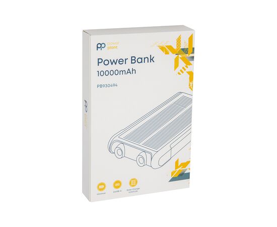 Батарея универсальная PowerPlant 10000mAh, USB-A*2, + Solar 5.5V-0,2A (PB930494), изображение 3 Батарея универсальная PowerPlant 10000mAh, USB-A*2, + Solar 5.5V-0,2A (PB930494), изображение 3