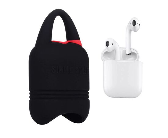 Чехол для наушников Kindon i-Smile для Apple AirPods IPH1430 Black (702346), изображение 2 Чехол для наушников Kindon i-Smile для Apple AirPods IPH1430 Black (702346), изображение 2